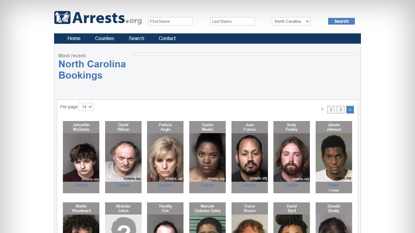 North Carolina Arrests and Inmate Search
